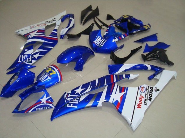 Yamaha R6 2008-2016 Verkleidungen - Blau Weiß Fiat 27 Rot Wudy