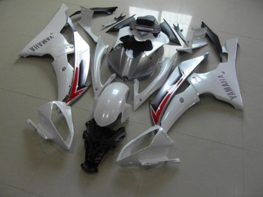 Yamaha R6 2008-2016 Verkleidungen - Perl Weiß Silber