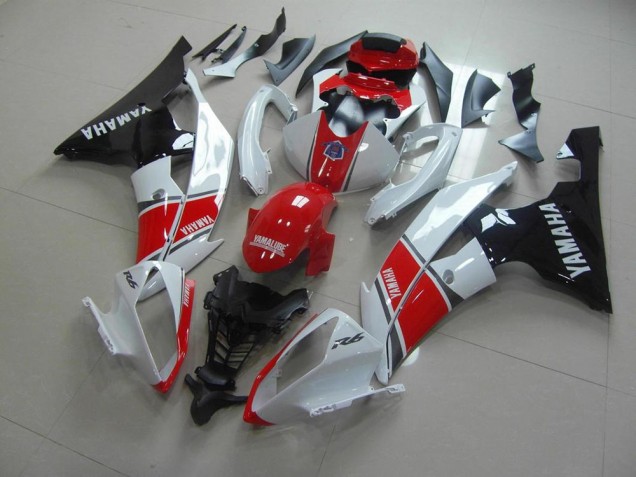 Yamaha R6 2008-2016 Verkleidungen & Plastik - Rot Weiß Schwarz