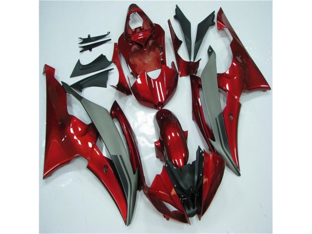 Yamaha R6 2008-2016 Verkleidungen - Rot Grau