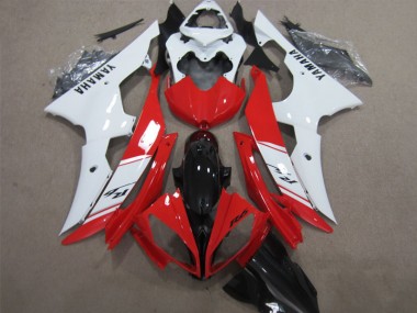 Yamaha R6 2008-2016 Verkleidungen - Rot Weiß Schwarz Aufkleber