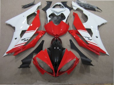 Yamaha R6 2008-2016 Verkleidungen - Rot Weiß Schwarz