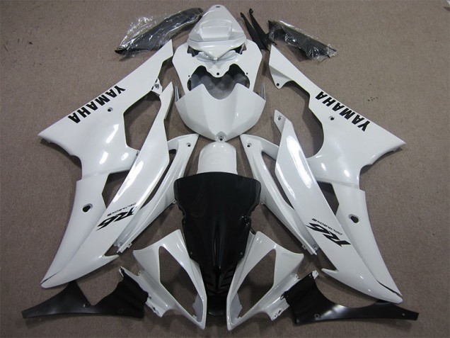 Yamaha R6 2008-2016 Verkleidungen - Weiß Schwarz Aufkleber Yamaha R6 2008-2016 Verkleidungen - Weiß Schwarz Aufkleber