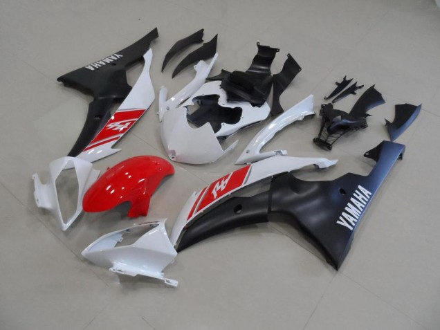 Yamaha R6 2008-2016 Verkleidungen - Weiß Und Matt Schwarz