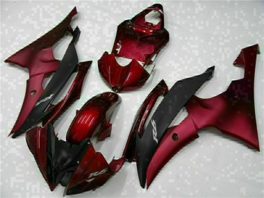 Yamaha R6 2008-2016 Vollverkleidung - Rot Schwarz