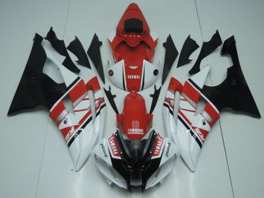 Yamaha R6 2008-2016 Vollverkleidung - Rot Weiß Schwarz