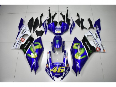 Yamaha R6 2017-2023 Verkleidungen - Monster Blau Movistar 46
